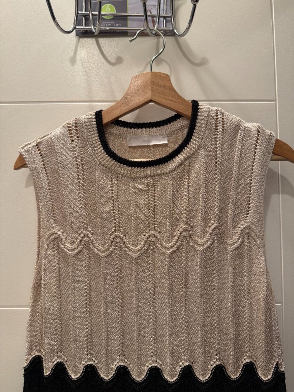MANGO Women's Fringed Hem Midi Dress Size L - Picture 8 of 15
